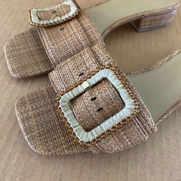 Sam Edelman Deacon Beaded Slide Sandal "CUOIO BASKET WEAVE" | US 8 - Picture 2 of 7